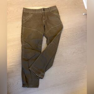 Kuhl men’s brown work pants, size 33x32